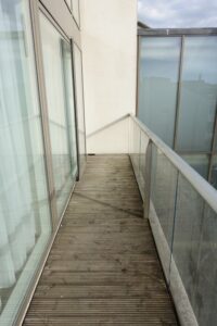 Timber decking fire compartmentation balcony