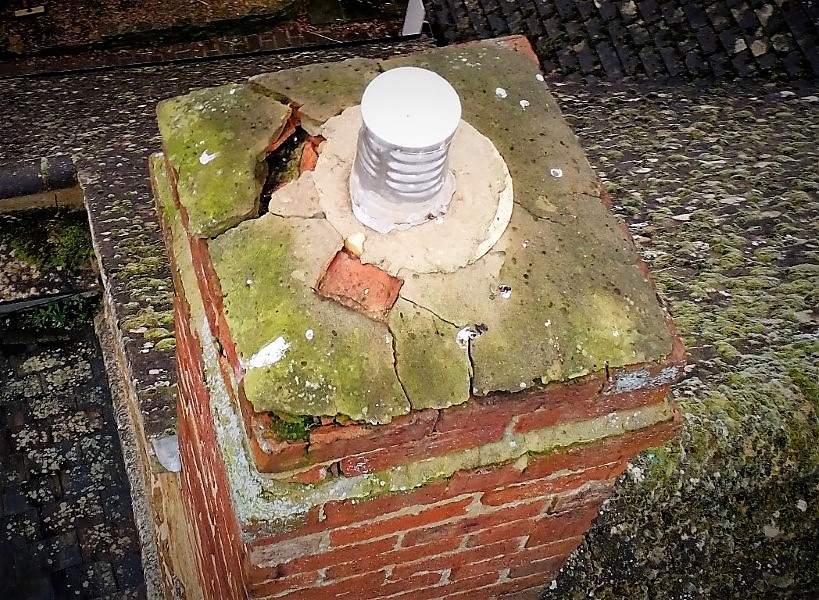 chimney defect found on building survey