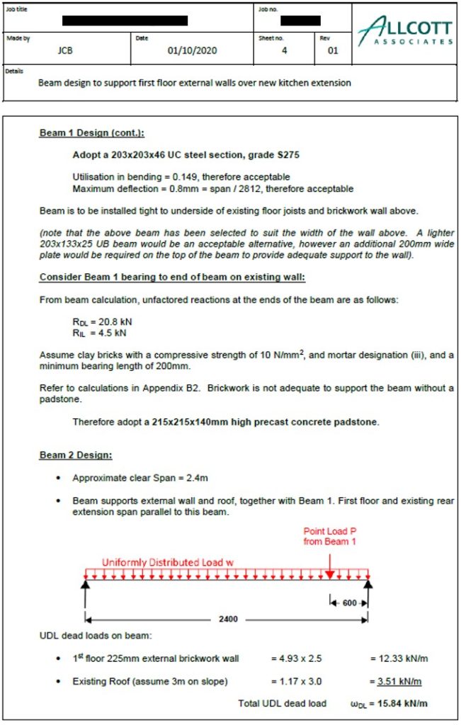 Structural calculations for building control