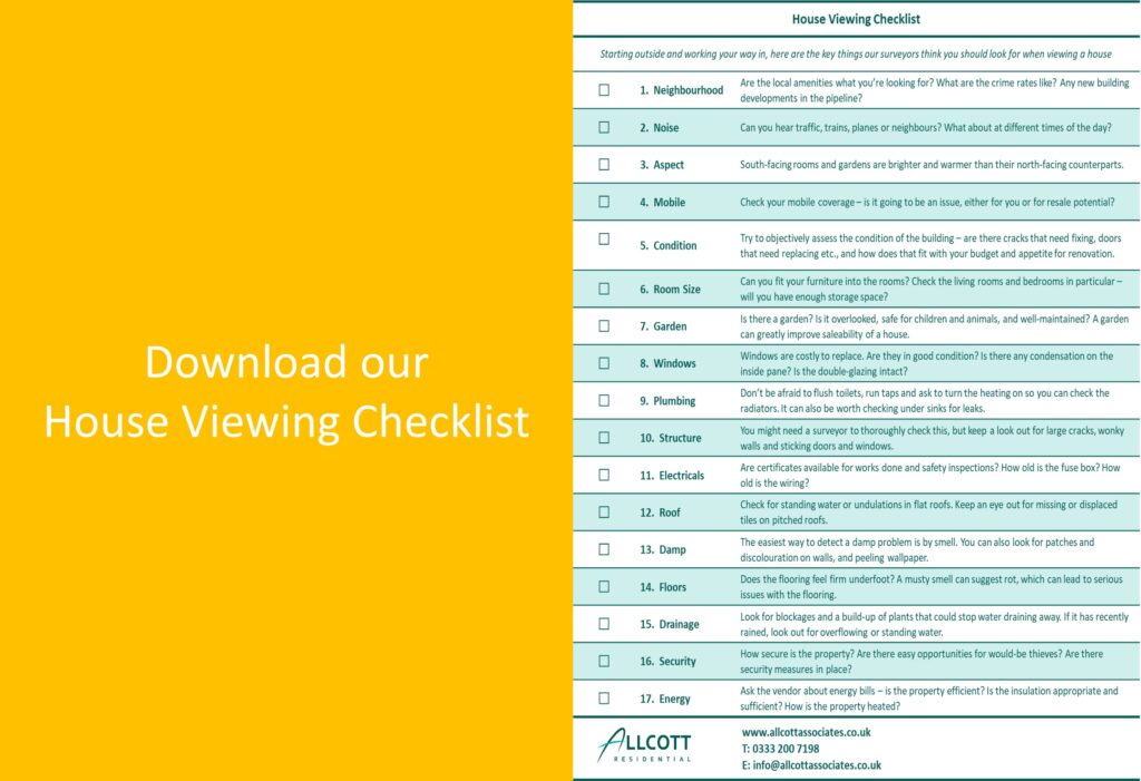 Button to download house viewing checklist